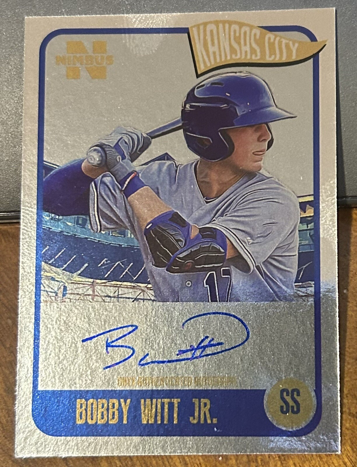 Bobby Witt Jr. 2020 Onyx Nimbus Silver Auto /325 #NABW Rookie RC KC Royals