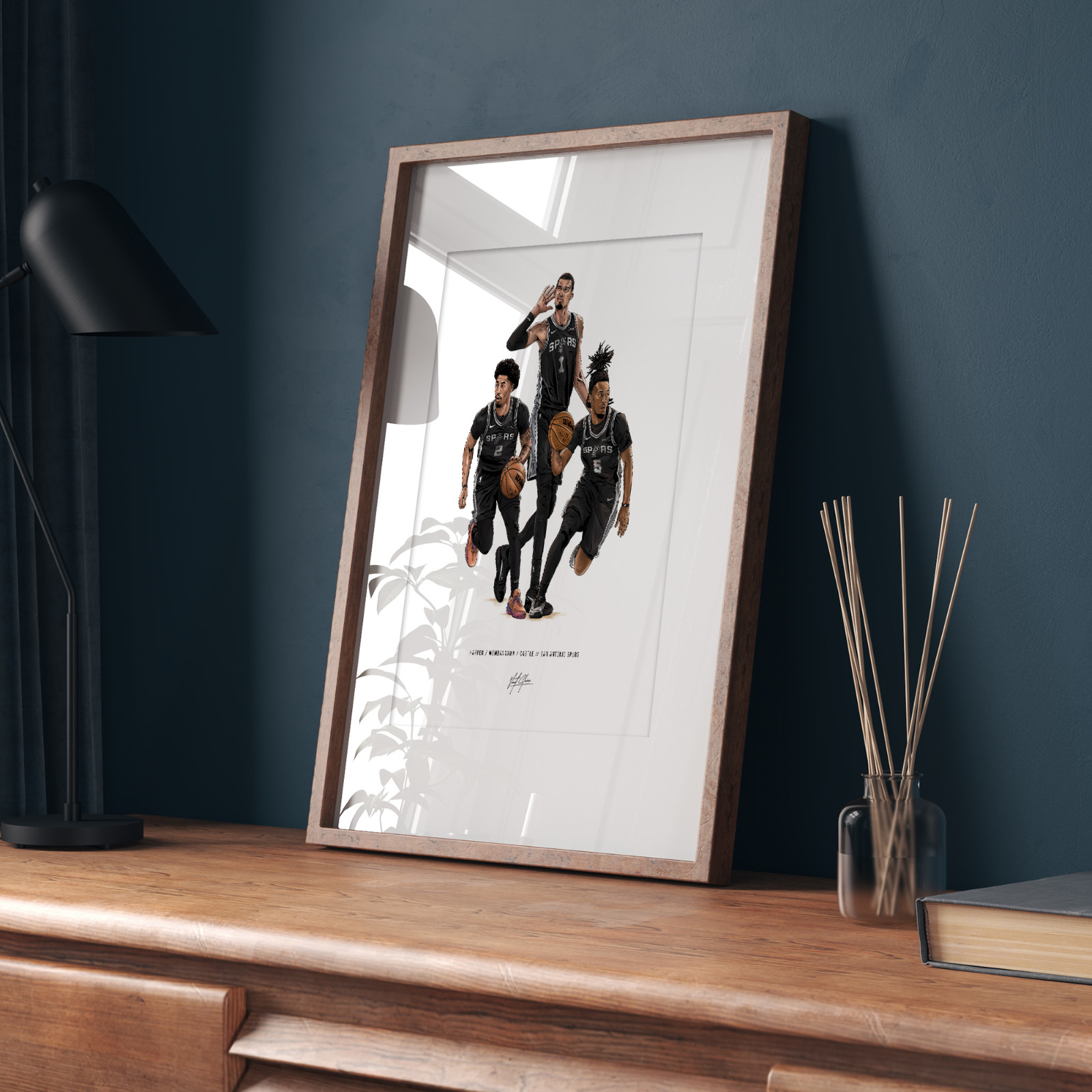 San Antonio Spurs Poster, Wemby, Stephon Castle, Dylan Harper Art Print