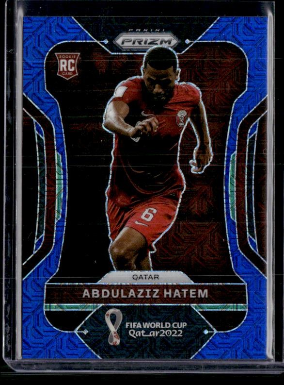2022 Panini Prizm FIFA World Cup Qatar #185 Abdulaziz Hatem Blue Mojo SN,RC
