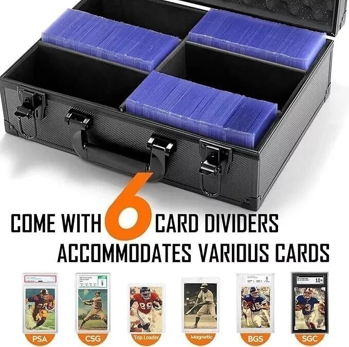 600+ Hard Case For Toploader 3”x4” 35pt Sports Card Storage Box Holds w/ US