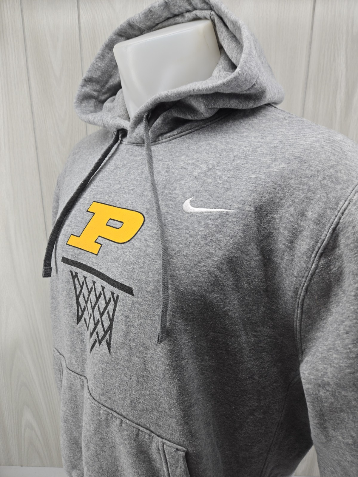Nike Purdue Boilermakers Gray Hoodie Fleece Sweatshirt Hoodie Men’s LARGE