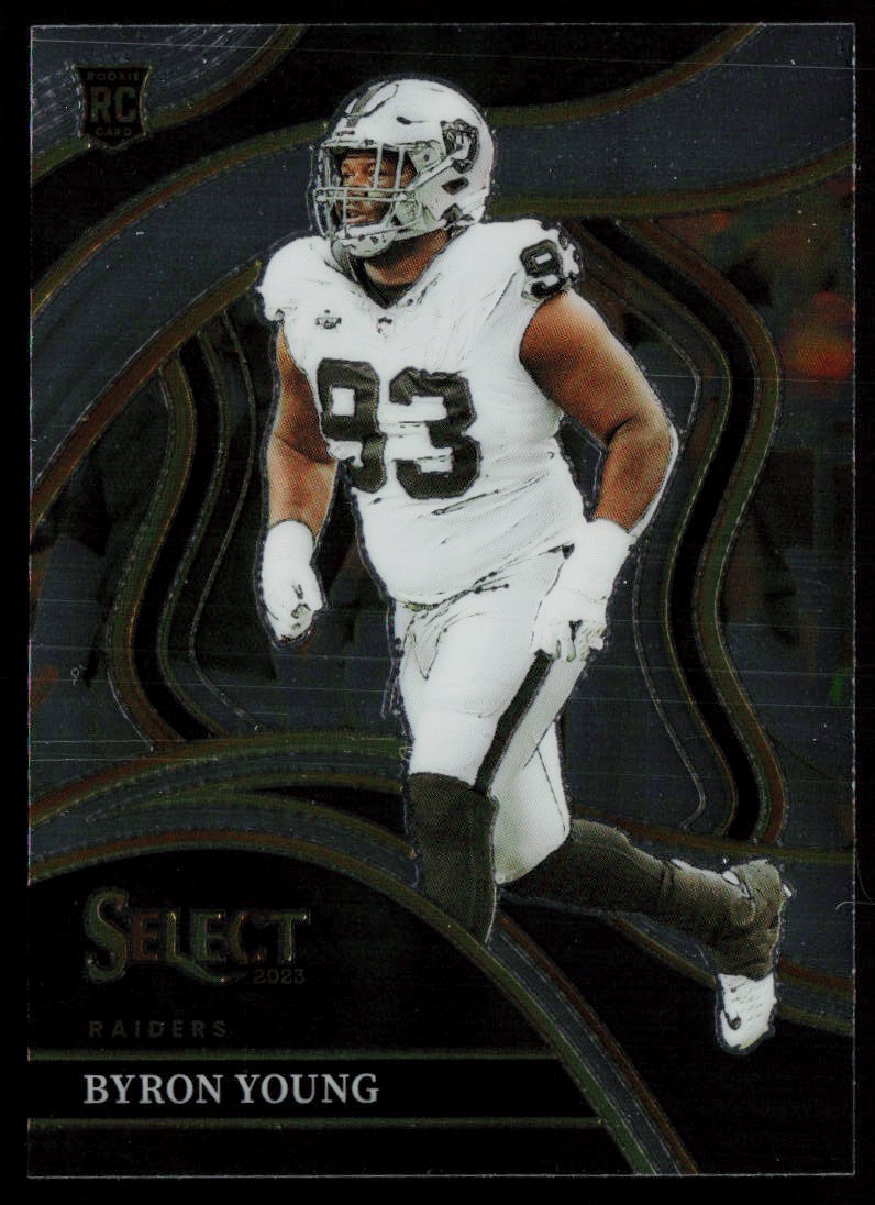 BYRON YOUNG 2023 PANINI SELECT CLUB LEVEL RC LAS VEGAS RAIDERS #290