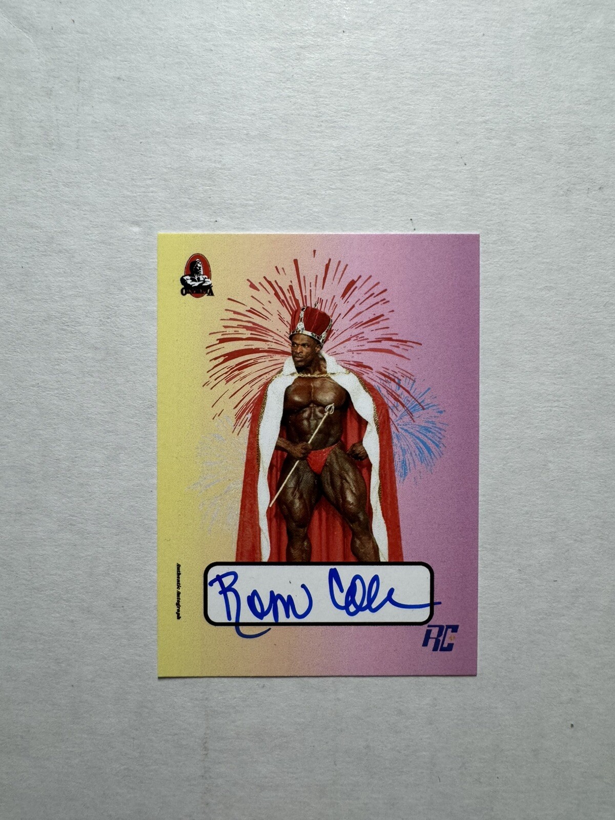 Ronnie Coleman Signed Custom Trading Card Auto Autograph Rookie RC MR OLYMPIA