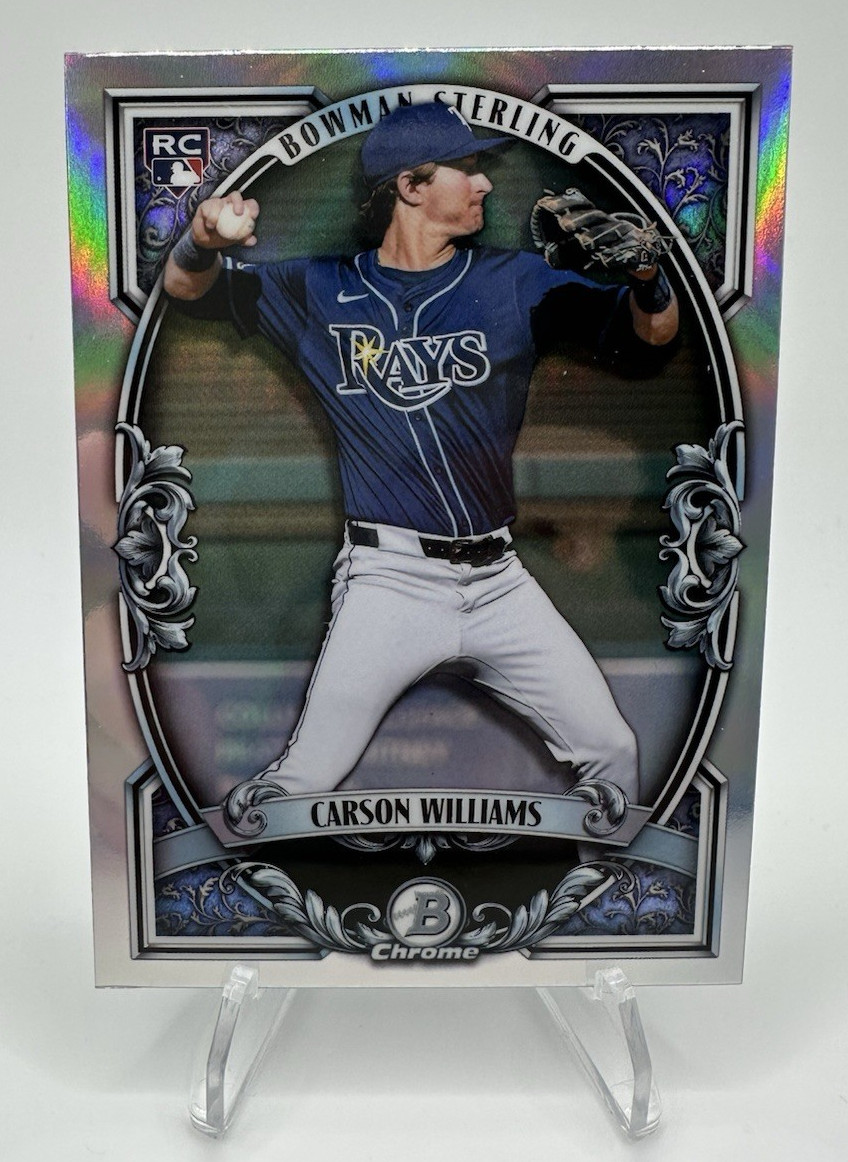 2026 Bowman Sterling Carson Williams RC BST-15 Refractor Insert Tampa Bay Rays