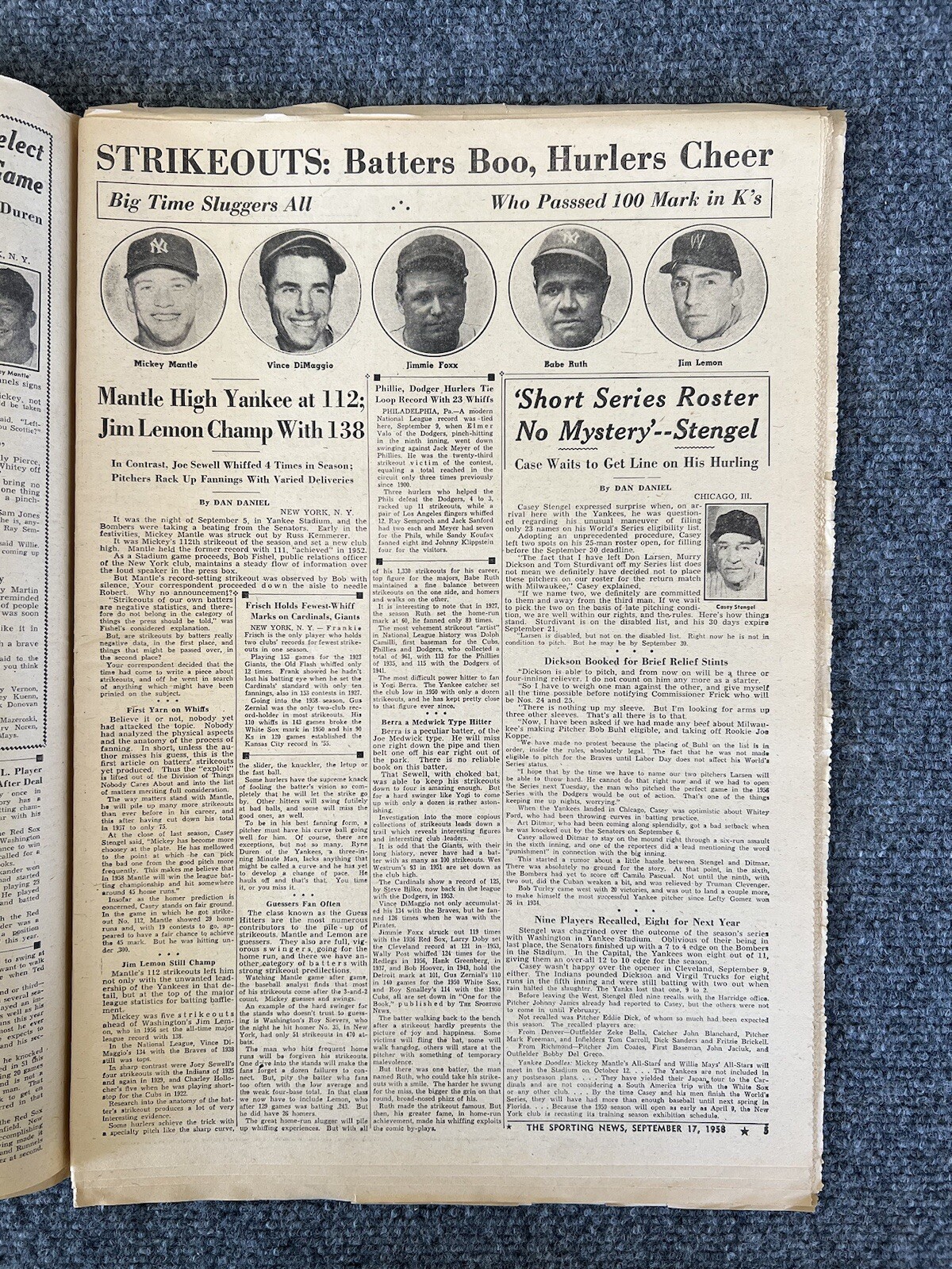 The Sporting News September 16 1959 “Scribes Suggest New Vet Vote Deal” VTG MLB