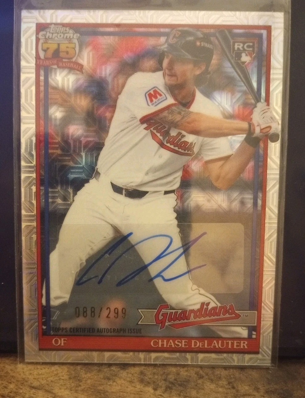 2026 Topps Series 2 Chase DeLauter (RC) Mojo #91C2-13 Autograph 088/299