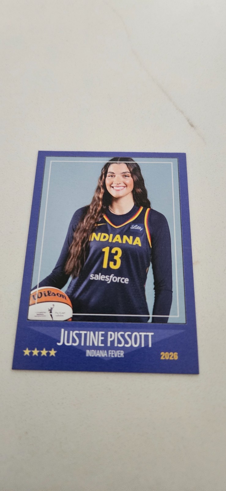 JUSTINE PISSOTT 2026 INDIANA FEVER CARD # 1 WNBA