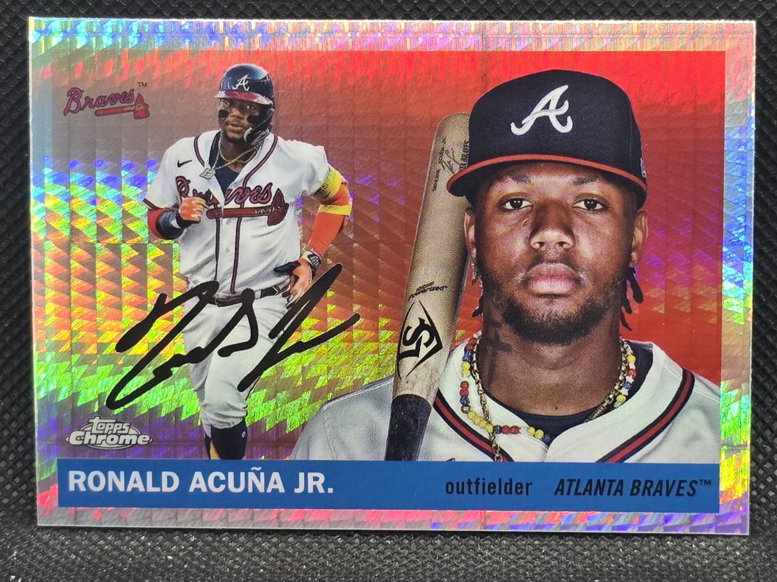 2025 Topps Chrome Platinum Ronald Acuna Jr. Prism Refractor Atlanta Braves #5