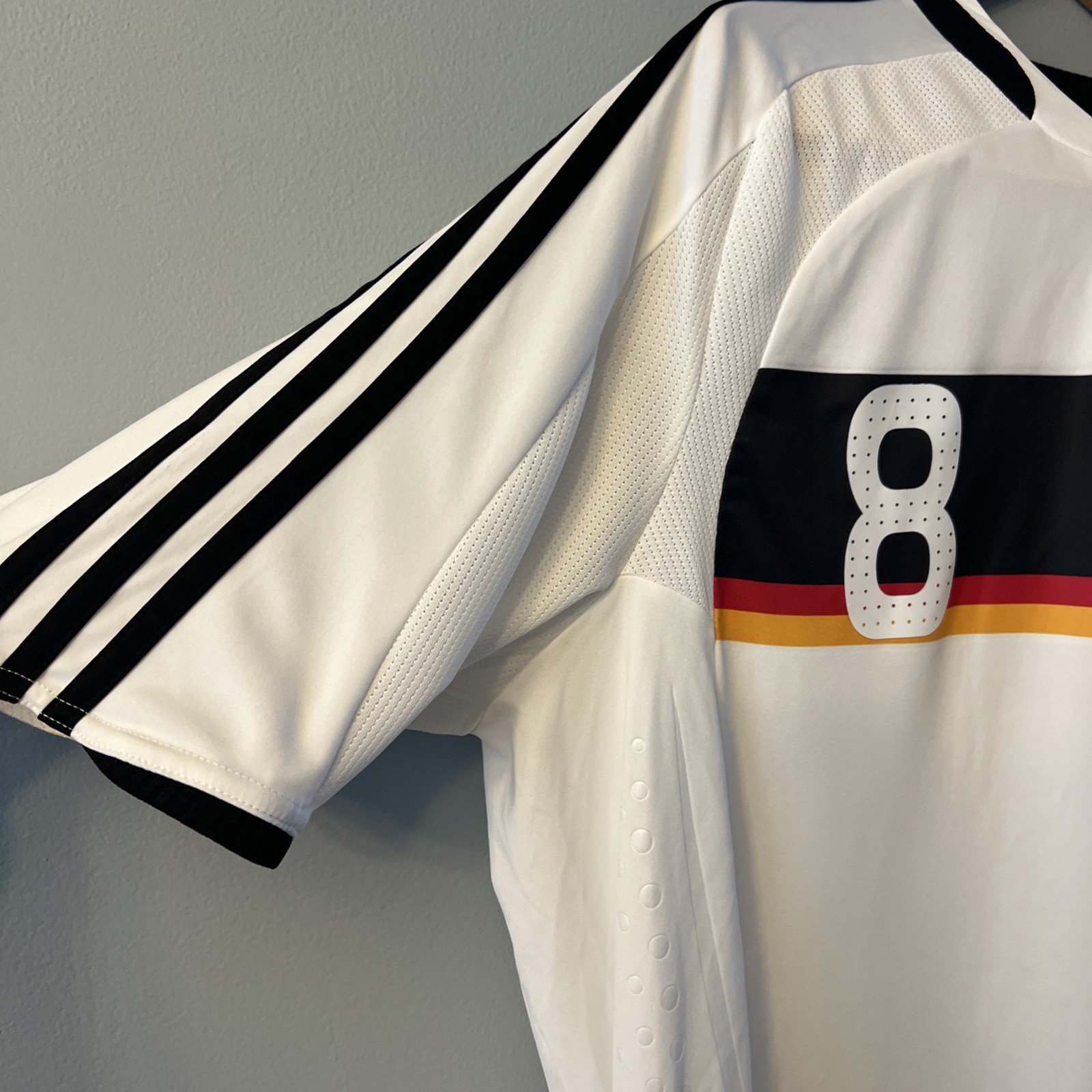 Adidas DFB Germany Frings #8 2008 Soccer Football Jersey Mens XL ClimaCool White