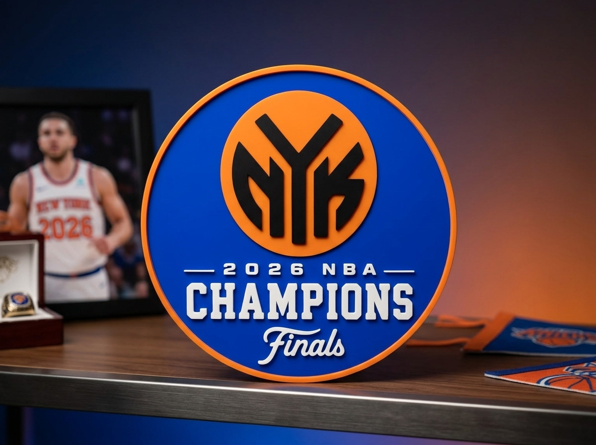 New York Knicks 2026 NBA Champions Wall Desk Shelf Sign NYK Basketball Decor