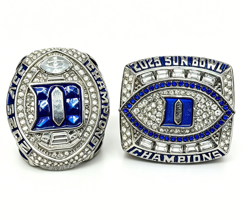 2 PCS 2025 Duke Blue Devils ACC & Sun Bowl Championship Ring Set NCAA Football