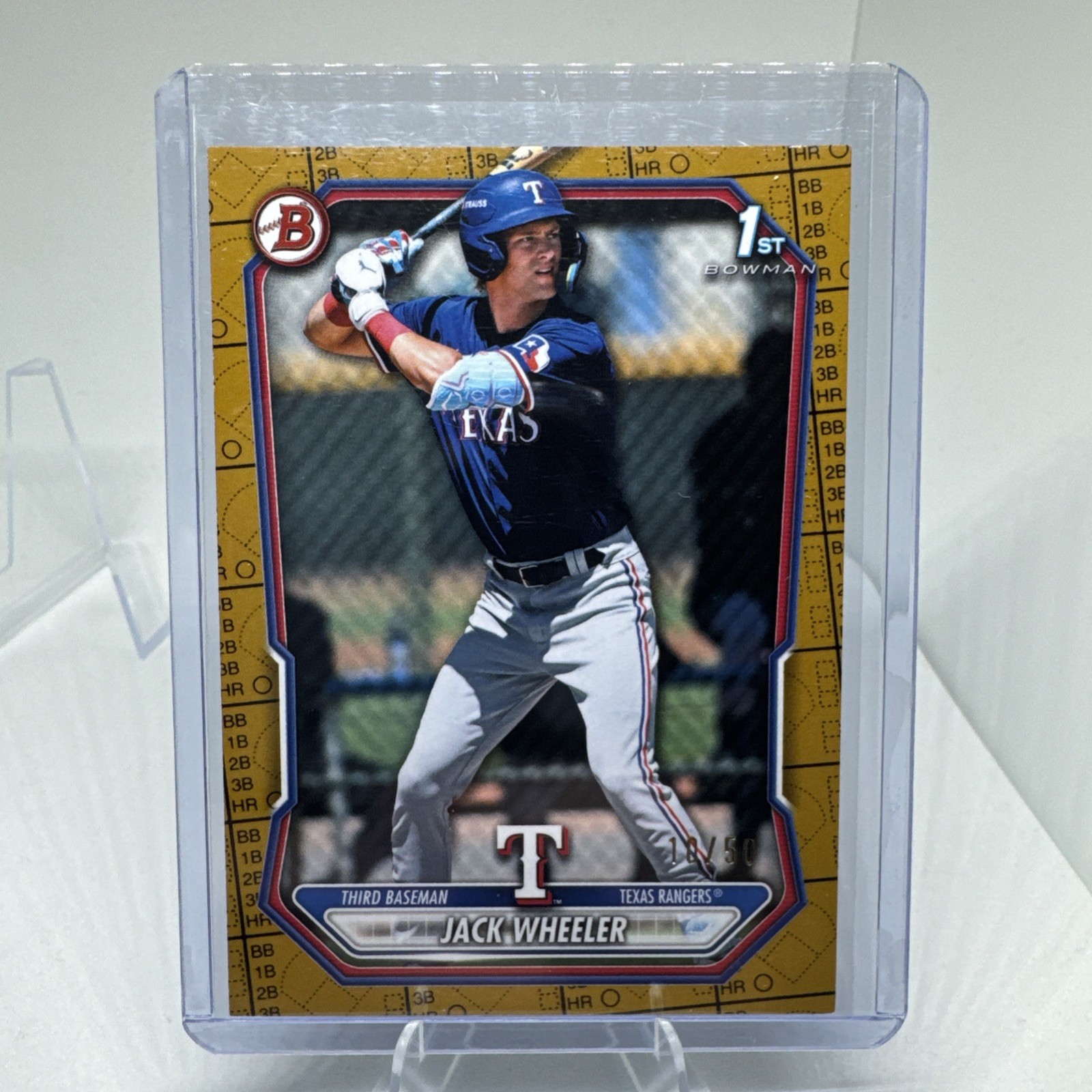 Topps 2024 Bowman 1st Bowman Jack Wheeler Texas Rangers scoreboard insert /50