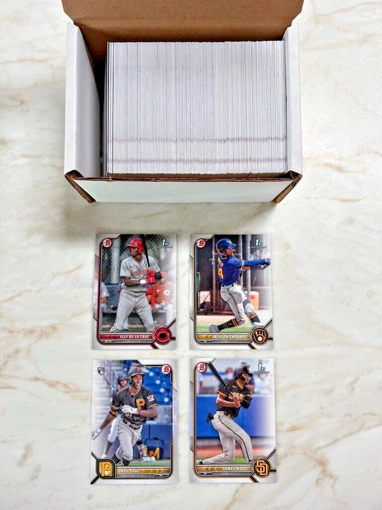 2022 Bowman Prospect & Rookie/Vets Complete Set #BP1-BP150 & #1-100 Elly Chourio
