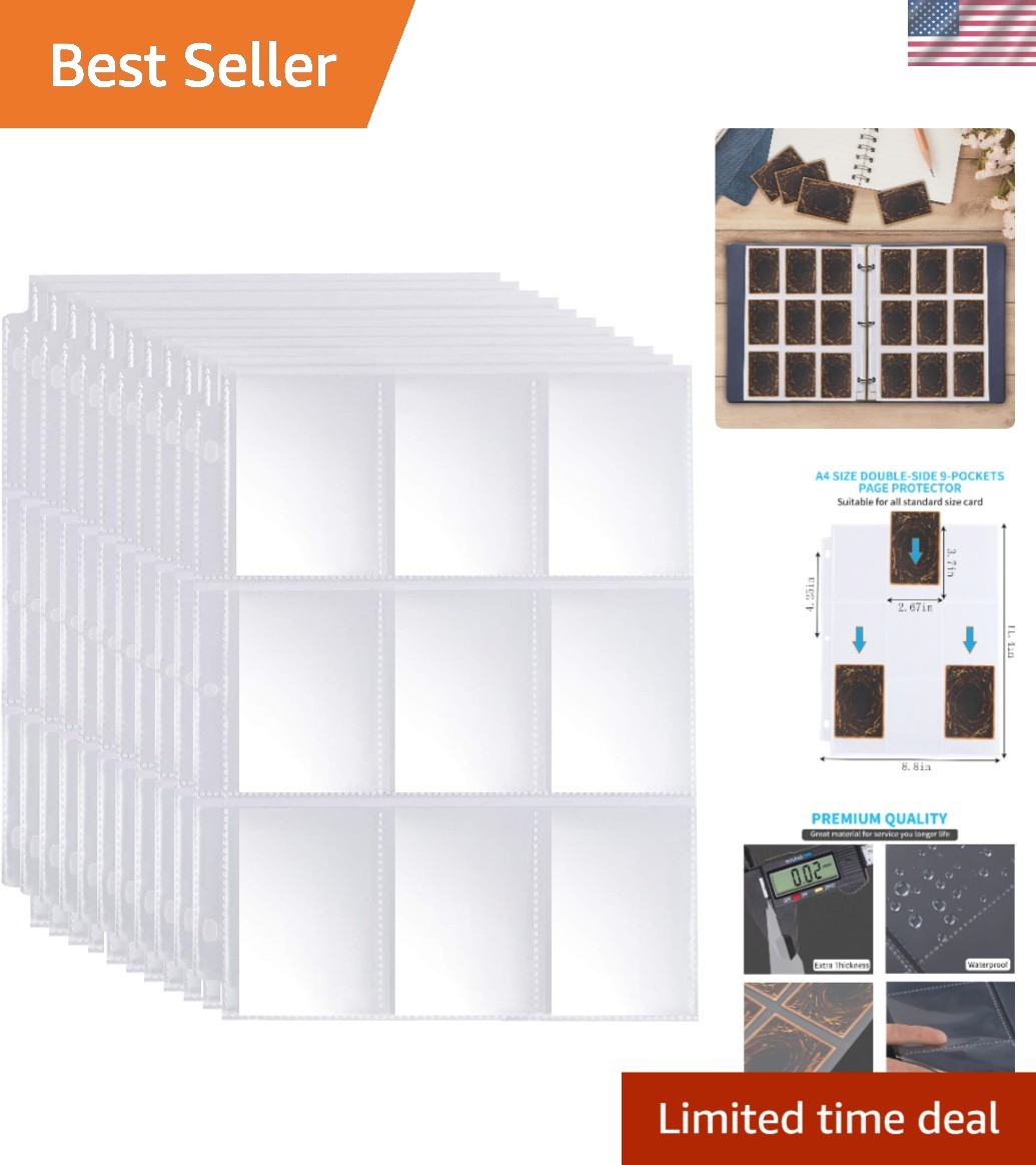 Acid-Free 9 Pocket Page Sleeves – Protection for Your Card Collection