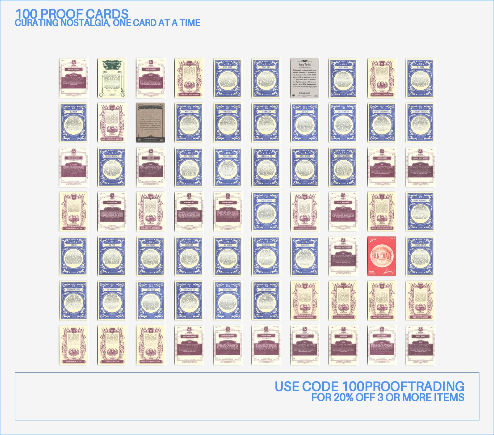 Panini Golden Age Lot 70 Trading Cards – 2012, 2014, Golf, Pop Culture, Politics