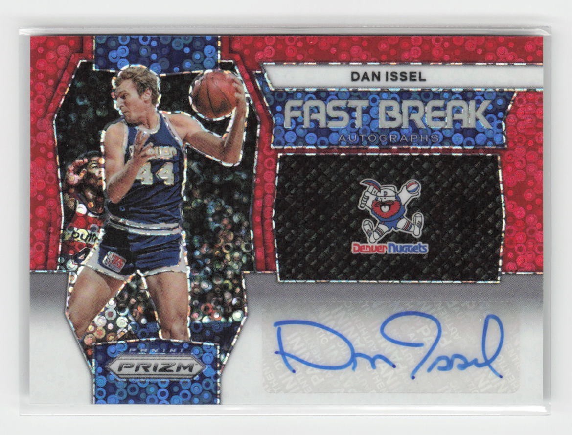 2023-24 Panini Prizm Fast Break Autographs Red Power Prizms #3 Dan Issel /75