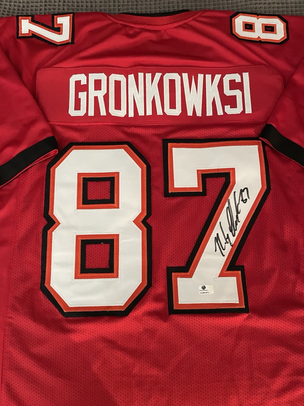 ROB GRONKOWSKI GRONK Signed Tampa Bay Buccaneers CUSTOM JERSEY COA Auto ?