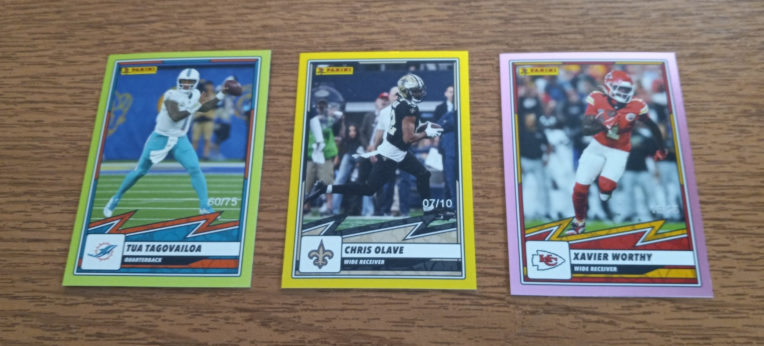 2025 Panini NFL Sticker INSERT BASE & PARALLEL Card Singles – Create Own Lot