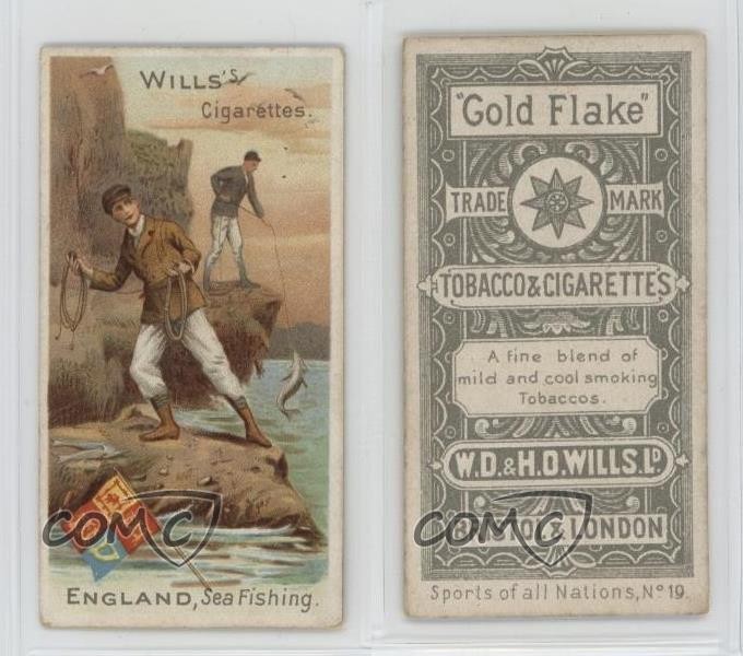 1901 Wills Sports of all Nations Tobacco Gold Flake Back #19 19ba