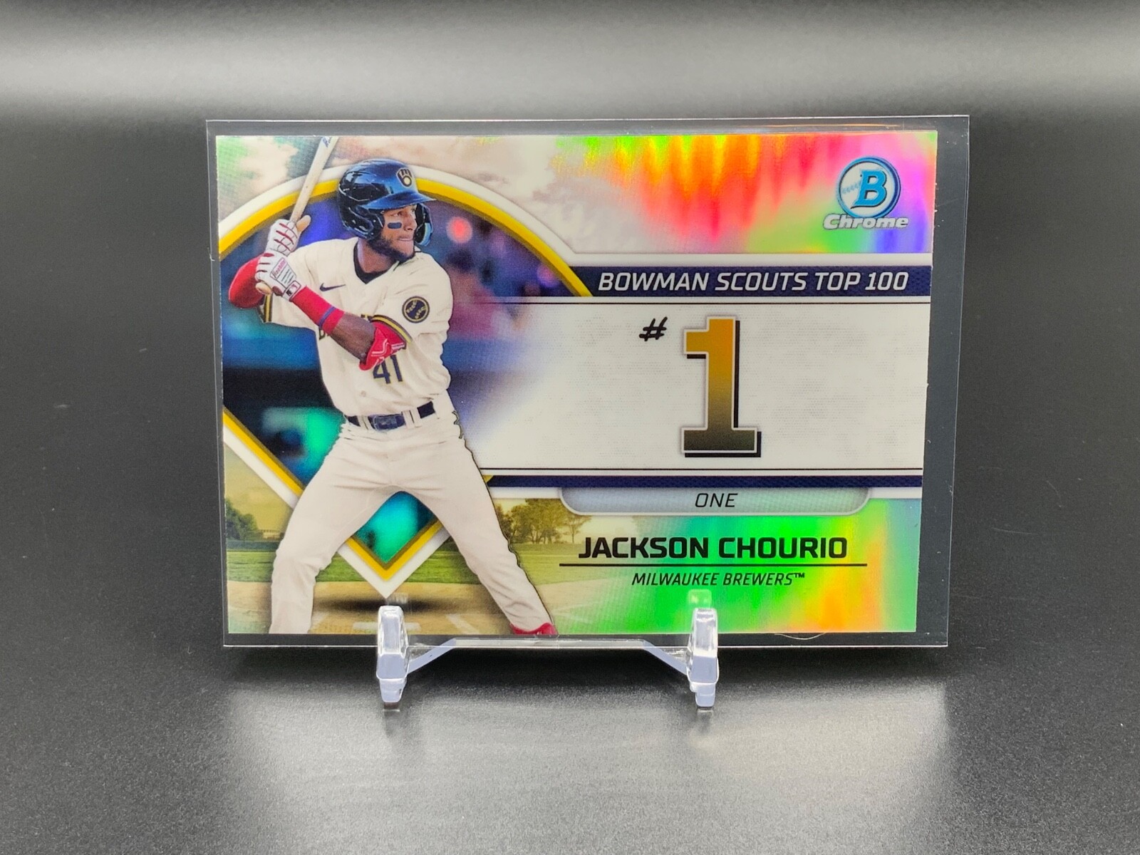 2023 Bowman – Bowman Scouts Top 100 #BTP-1 Jackson Chourio #1 Refractor TTC1753