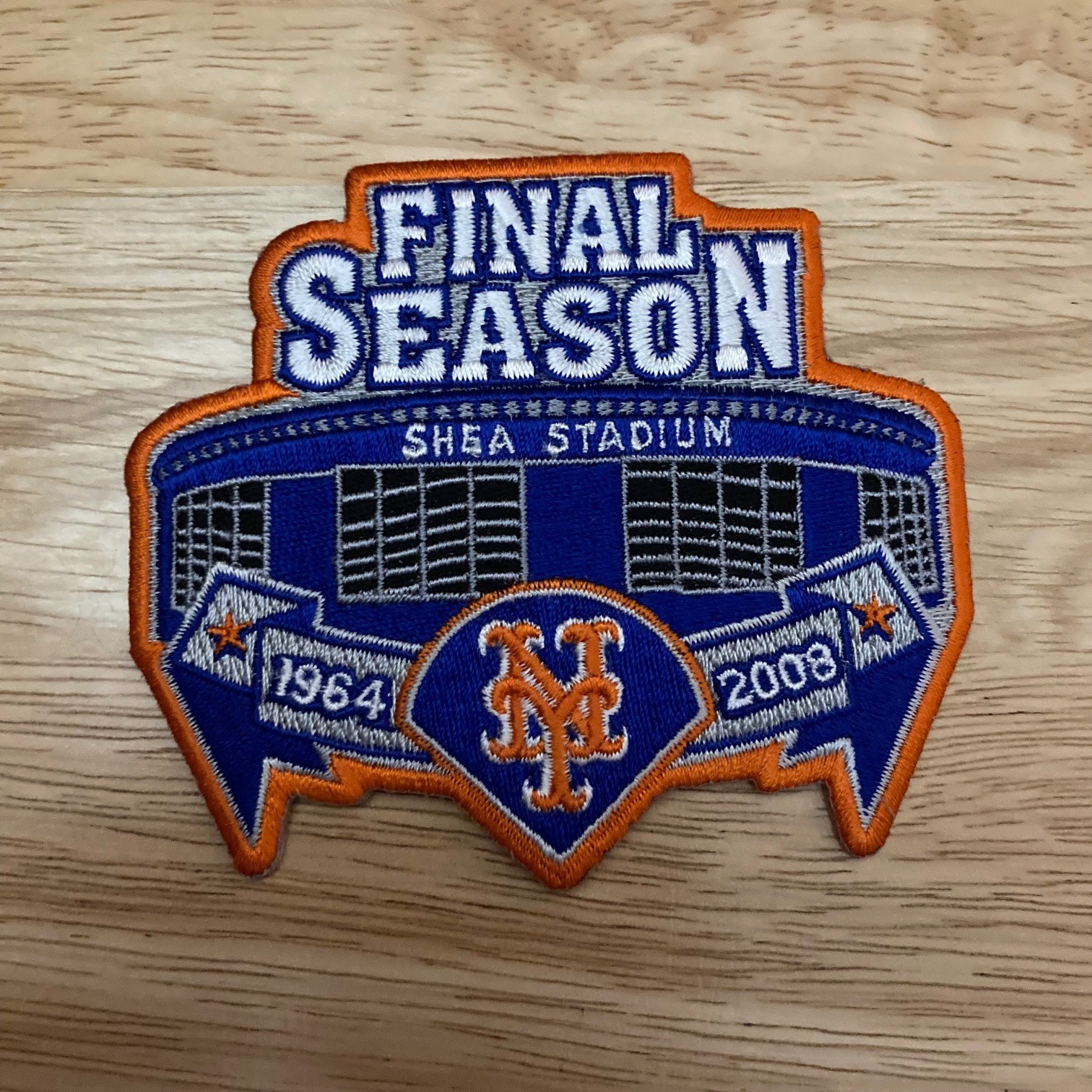 New York Mets SHEA STADIUM Embroidered 4″ x 3.5″ Official New Era Apparel Patch