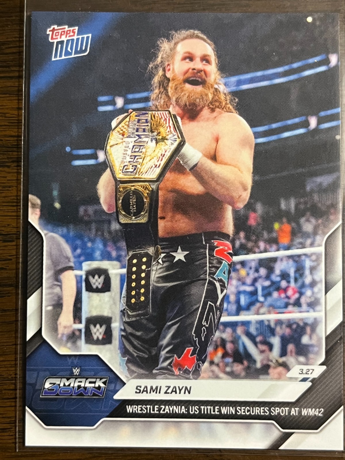 2026 Topps Now WWE #33 Sami Zayn SmackDown