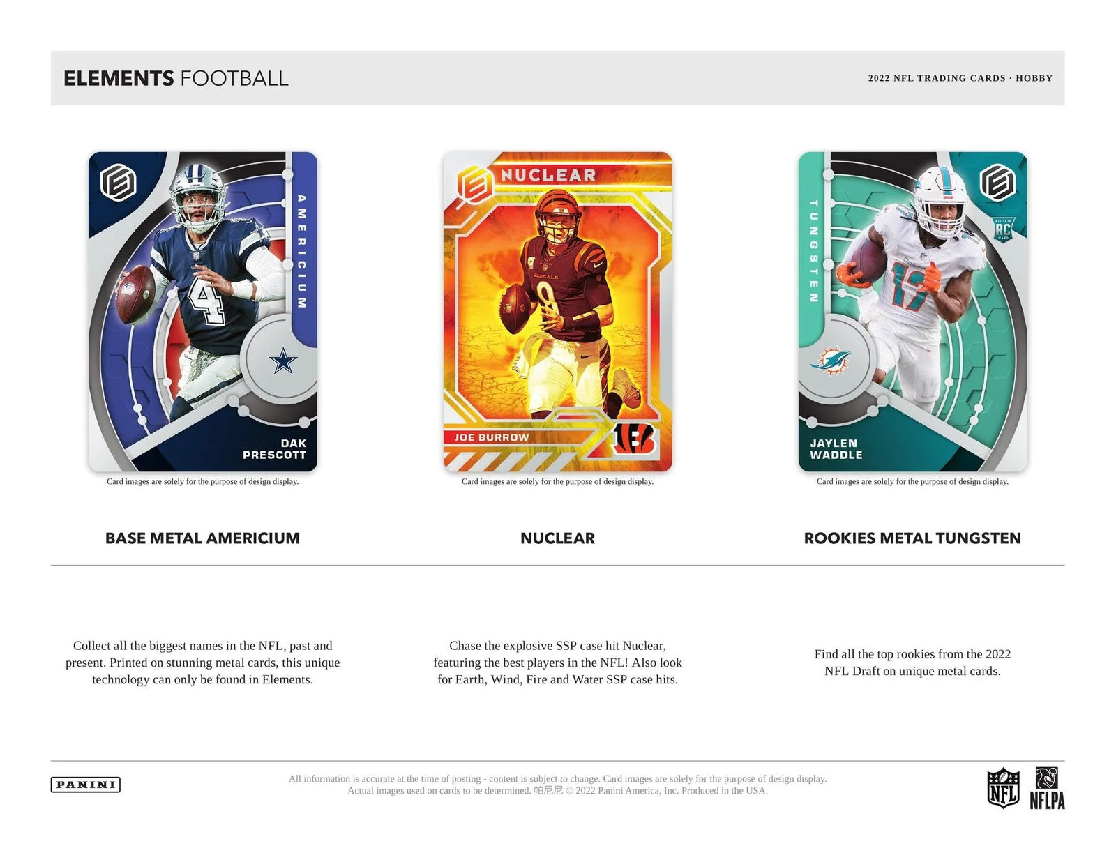 2022 Panini Elements Football Hobby Box English Factory Sealed