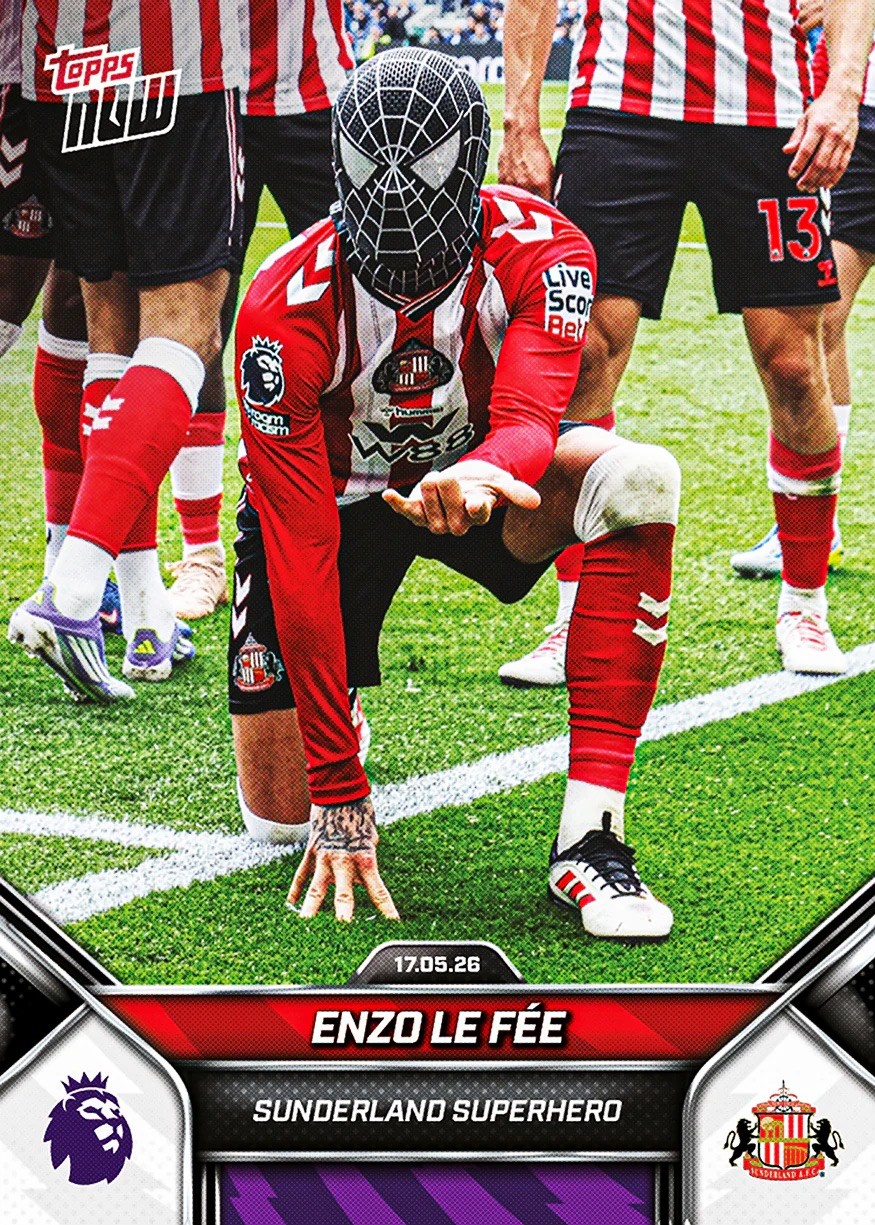 2025-26 Premier League Topps Now #193 Enzo Le Fee Spider-Man Sunderland