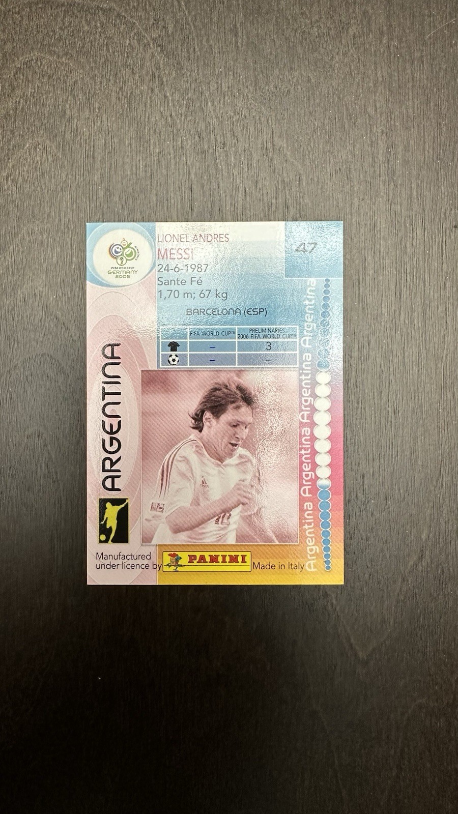 2006 Panini FIFA World Cup Germany – Lionel Messi #47