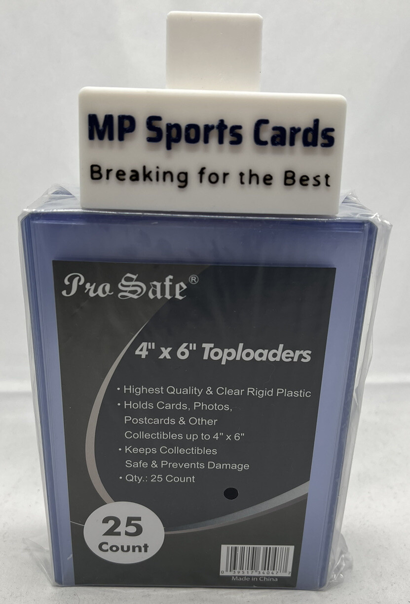 (1) Pro Safe 4×6 Toploaders 25ct Hold Cards Photos Rigid Free Shipping!