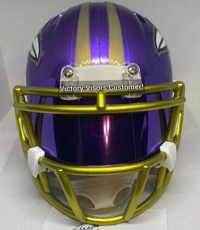 Chrome Mirror Mini Football Helmet Visors (*Flat Style*) FLEXIBLE & DURABLE