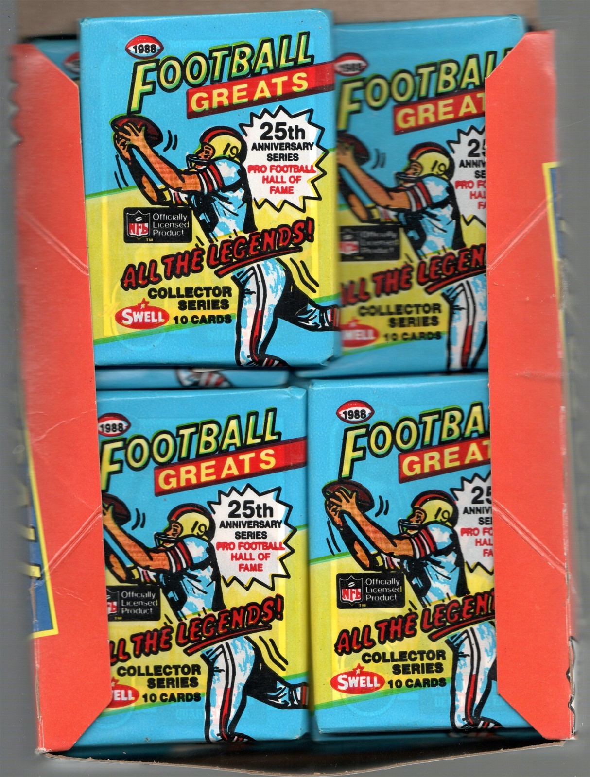 1988 Swell PRO FOOTBALL 25TH ANNIVERSARY HALL OF FAME GREATS 1 PACK