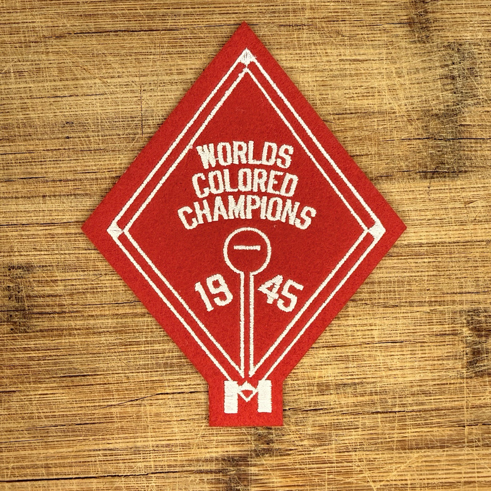 Cleveland Buckeyes Worlds Colored Champions 1945 5x4in Felt Patch