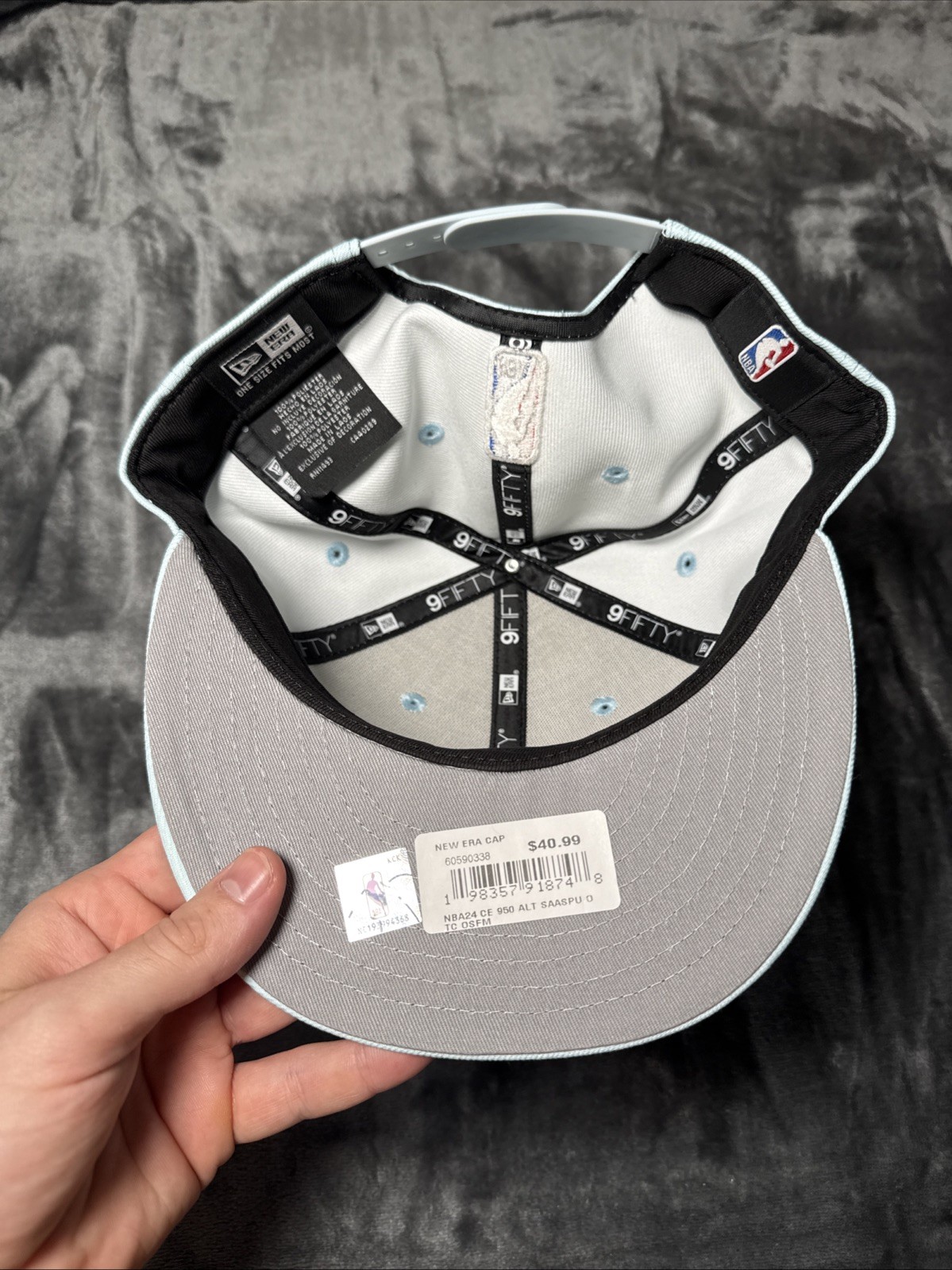 San Antonio Spurs NBA Light Blue New Era 9Fifty City Connect Snapback Hat