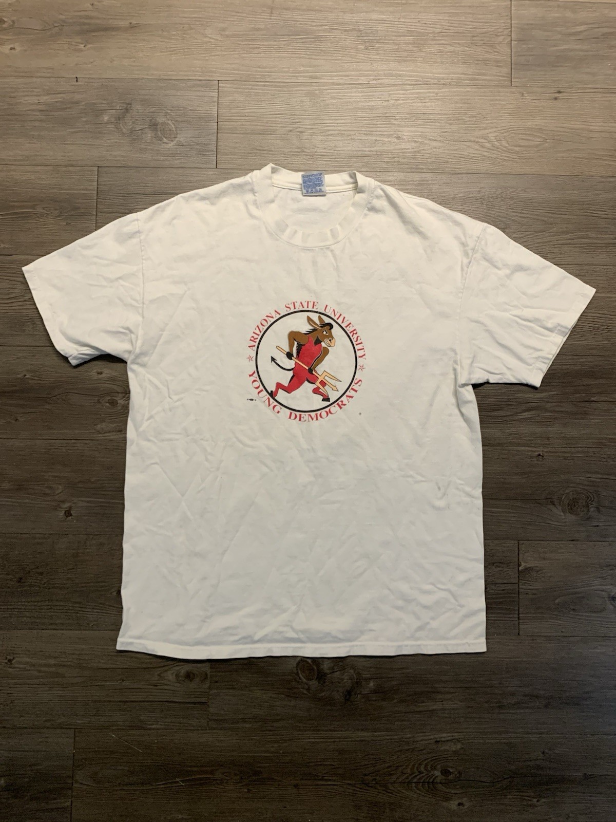 Vintage 90s Arizona State University Democrats Shirt XL Political Funny Rare