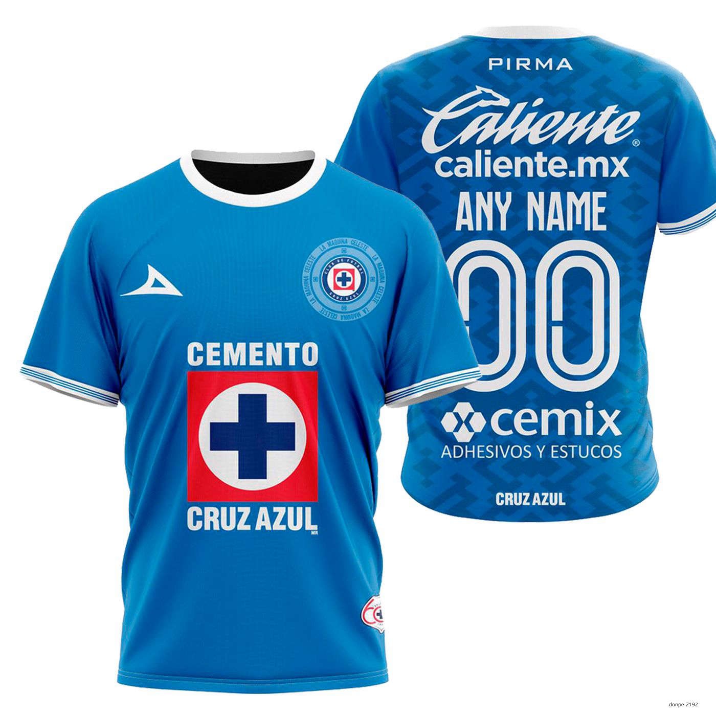 Personalized LIGA MX Cruz Azul Shirt 3D 2024-2025 Home Blue Soccer