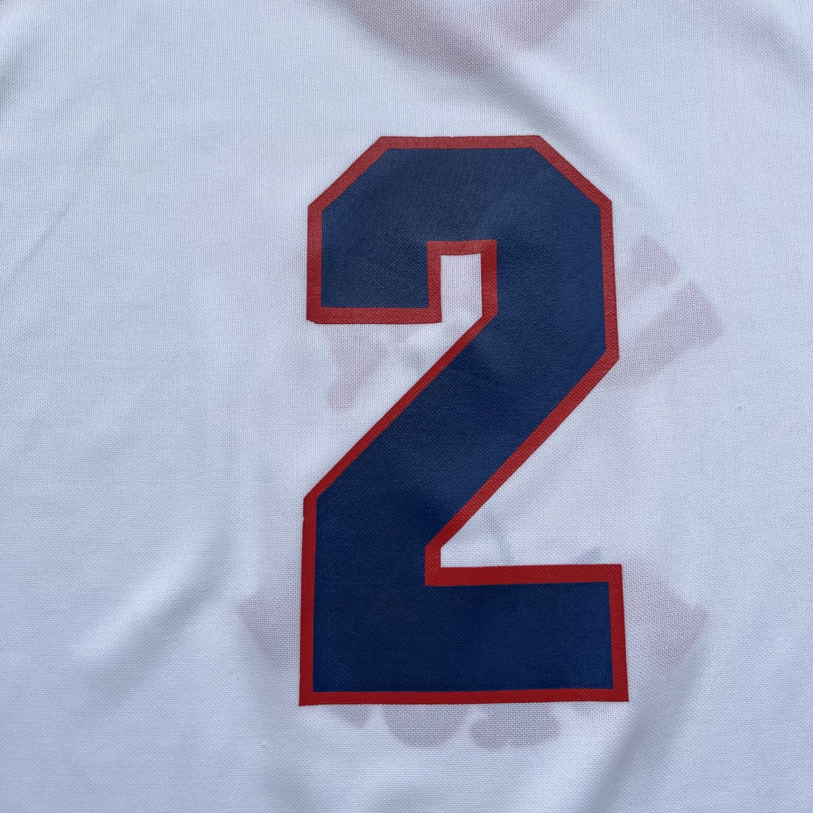 Vintage 1986 USA Europe Hockey Jersey Gunzo’s #2 White Red Blue Adult XL