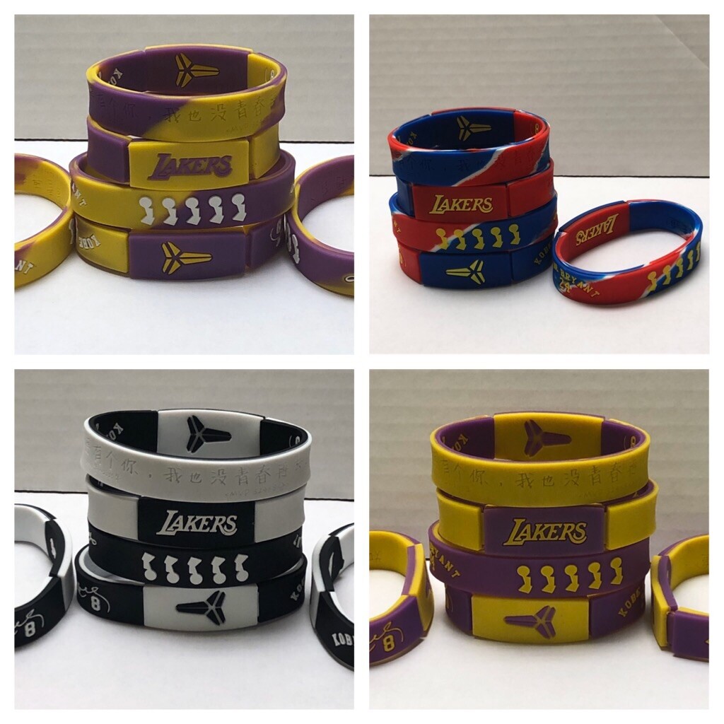 Kobe Bryant Silicone Wristband Bracelet 4 To Choose From US SELLER Free Shipping