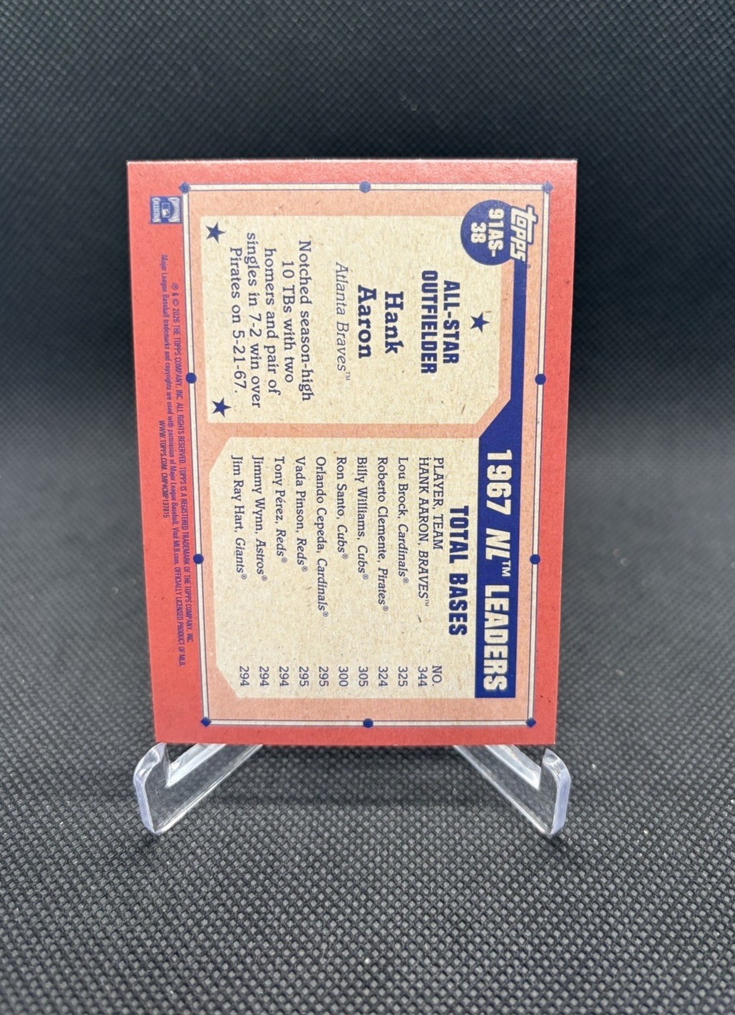 2026 Topps Series 2 – 1991 Topps All-Star Baseball Hank Aaron #91AS-38 Blue /150