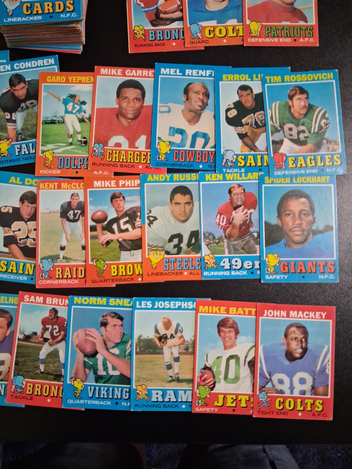 1971 Topps Football Starter – 119 Different – W/ Alex Karras and Merlin Olsen