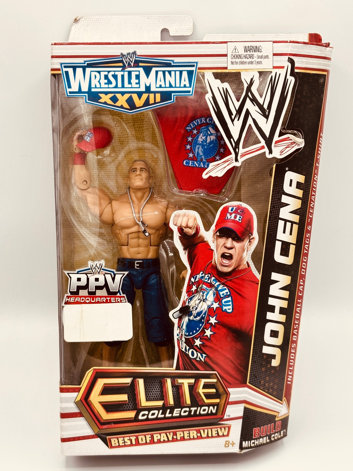 WWE Mattel John Cena Elite Collection Build Michael Cole New in Box