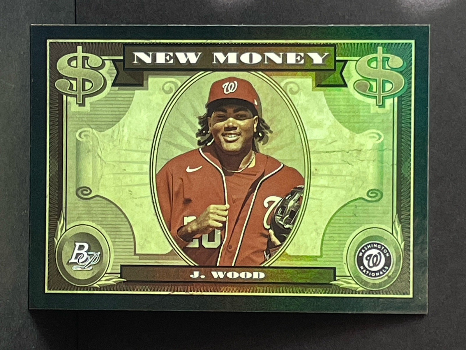 James Wood New Money NM-12 RC HOLOFOIL REFRACTOR SSP Bowman Platinum 💎 Rookie