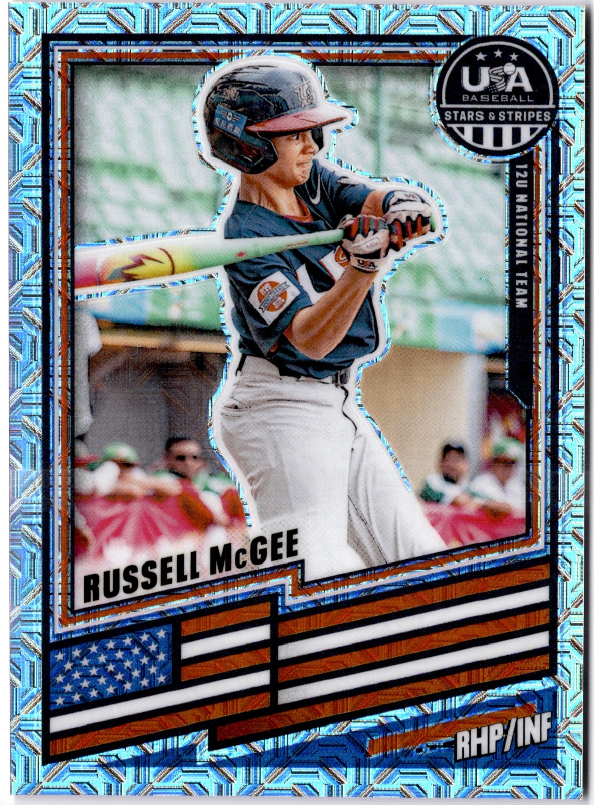Russell McGee 2026 Panini Stars & Stripes USA Mojo Prizm #125 USA #10/25