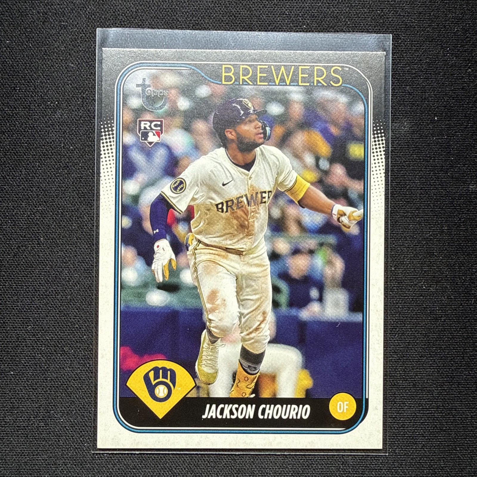 JACKSON CHOURIO 2024 Topps Update Vintage Stock SP /99 True RC BREWERS Image Var