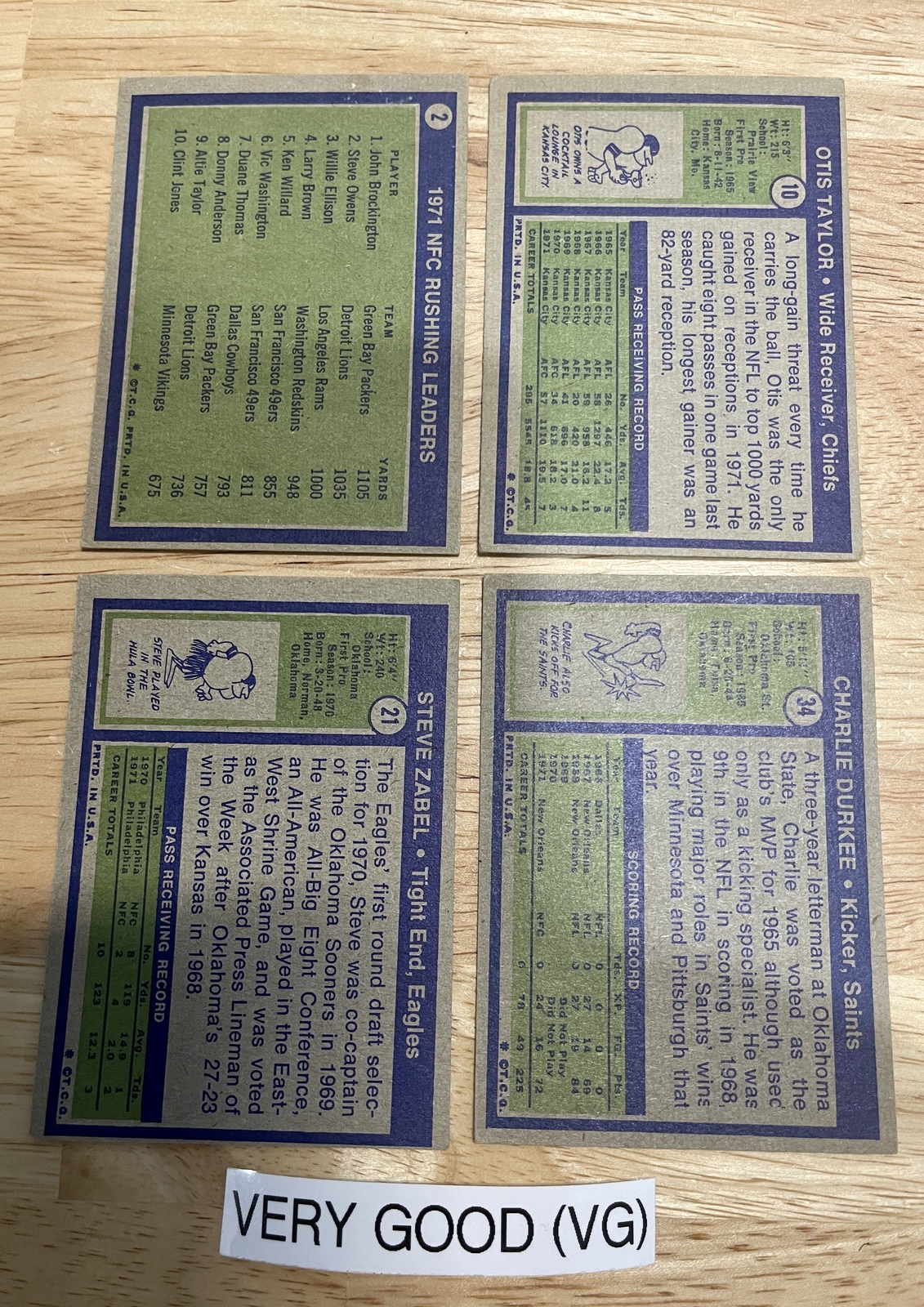 1972 Topps Football Cards 101-200 (P-NM) – You Pick – Complete Your Set