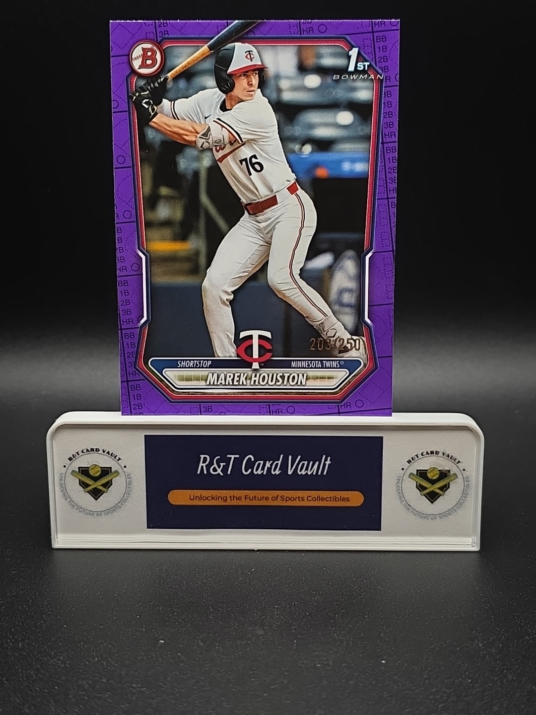 2026 Bowman #BP-16 Marek Houston 1st Bowman Purple Pattern /250 – Twins