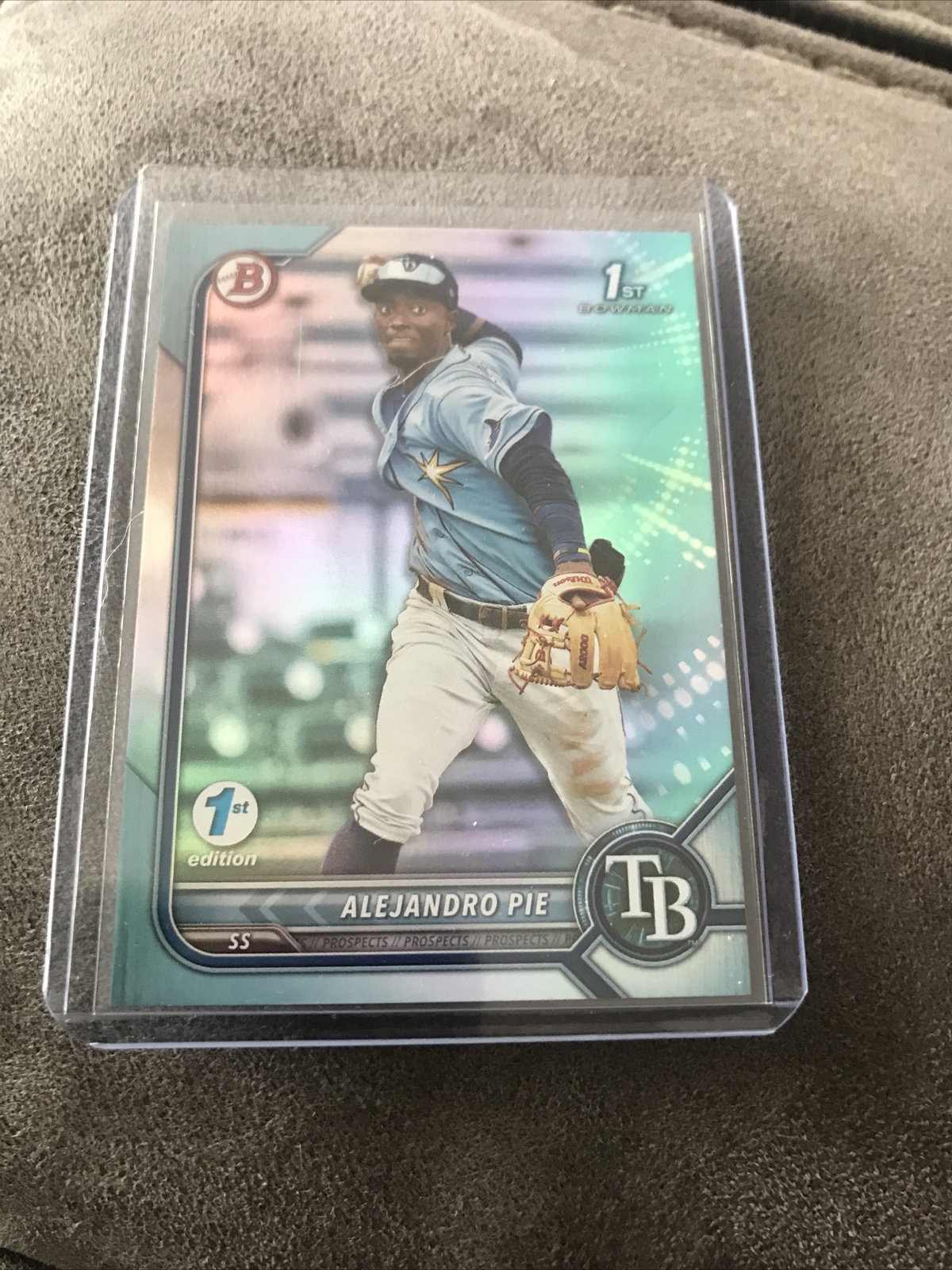2022 Bowman 1st Edition Alejandro Pie Sky Blue Foil BPPF-99 Rays