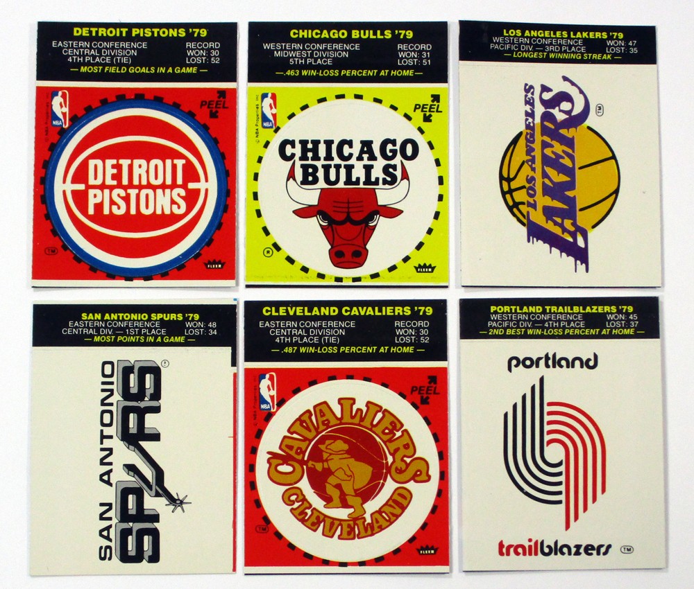 1979-80 Fleer Basketball Logo Sticker Set (22) 1 for Each Team