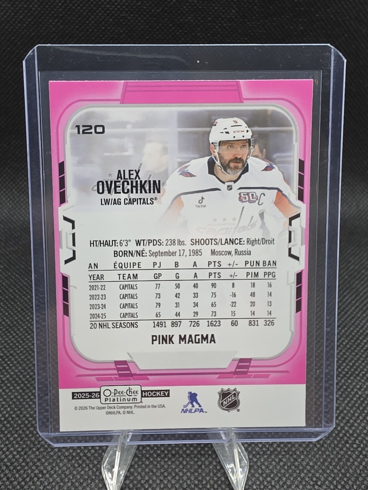 2025-26 o-pee-chee platinum Alex Ovechkin Pink Magma 🔥🔥🔥