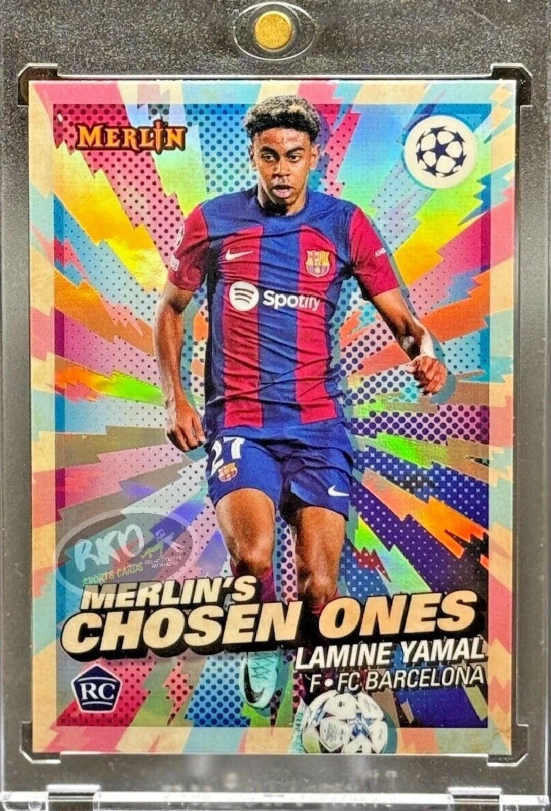 Lamine Yamal RARE ROOKIE SHOCK REFRACTOR TOPPS CHROME INVESTMENT CARD SSP MINT